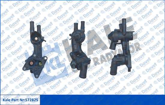 KALE 572825 Termostat 80°C Plastik Govdeli Komple Seat Alhambra Ibiza Iv Skoda Fabia Ii Vw Beetle Cc Golf Plus V Golf V Jetta Iii Jetta Iv Passat Polo V Sharan Tiguan Touran